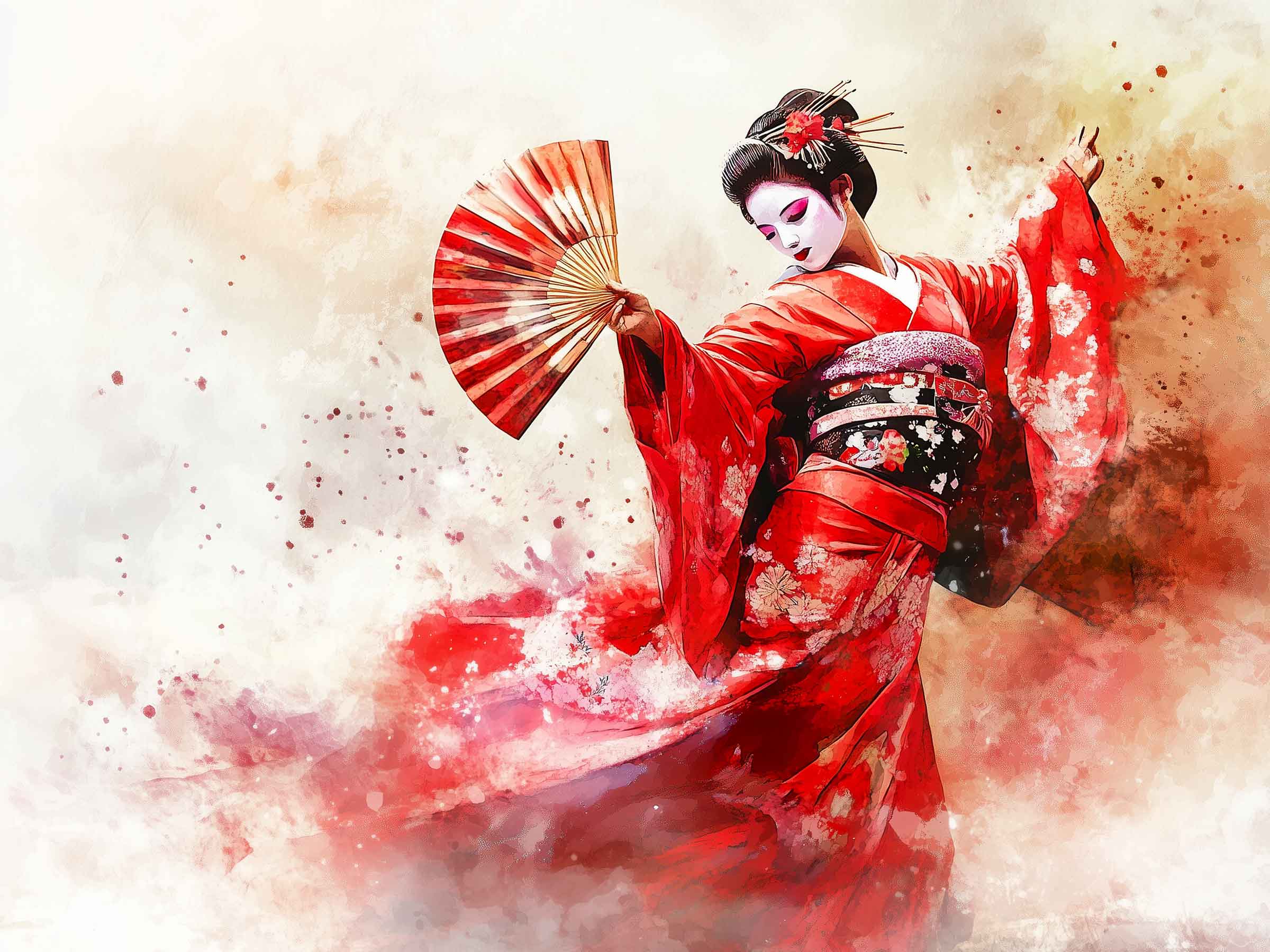 Geisha che danza